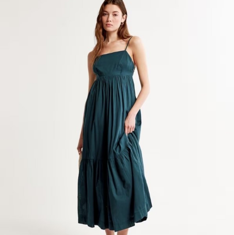 Abercrombie & Fitch Lowback Babydoll Maxi Dress | Size Small